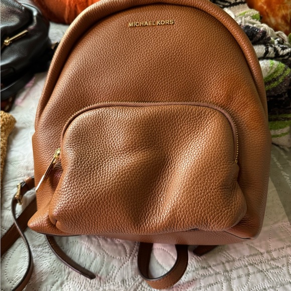 Michael Kors Tan Leather Backpack - Picture 1 of 4